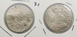 World Coins - POLAND: Elbing 1629 Swedish occupation - Gustav II Adolf 3 Polker