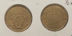 World Coins - DENMARK 1924 1/2 Krone