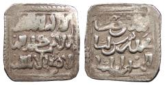 Ancient Coins - al-Maghreb (North Africa) Almohads (al-Muwahhidun) Anonymous Time of Abu Ya'qub Yusuf I to Abu'l-'Ula Idris II (AH558-668, 1163-1269 A.D.) Square Dirham No mint name. VF