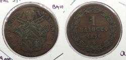 World Coins - ITALIAN STATES: 1851-V B Baiocco