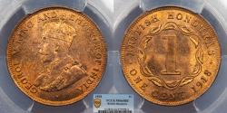 World Coins - BRITISH HONDURAS George V 1918 Cent PCGS MS-64 RB