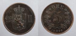 World Coins - NORWAY: 1896 5 Ore