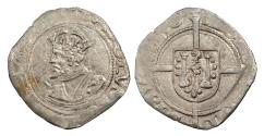 World Coins - FRANCE Besançon Charles V, as Holy Roman Emperor 1530-1556 1/2 Blanc 1550 EF