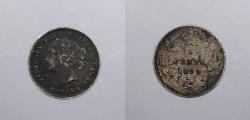 World Coins - CANADA: 1890-H Victoria 5 Cents