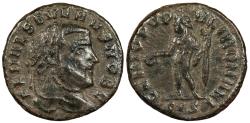 Ancient Coins - Severus II 305-307 A.D. Quarter Follis Siscia Mint VF