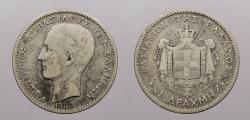World Coins - GREECE: 1873-A Drachma