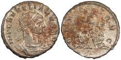 Ancient Coins - Aurelian 270-275 A.D. Antoninianus Rome or Serdica Mint EF