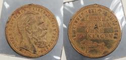 World Coins - GERMAN STATES: Prussia 1888 Death Frederik III 26mm Medal