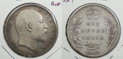 World Coins - INDIA: 1906(c) Edward VII Rupee