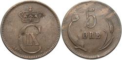 World Coins - DENMARK 1875 5 Ore