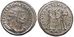 Ancient Coins - Diocletian 284-305 A.D. Antoninianus Antioch Mint Near EF
