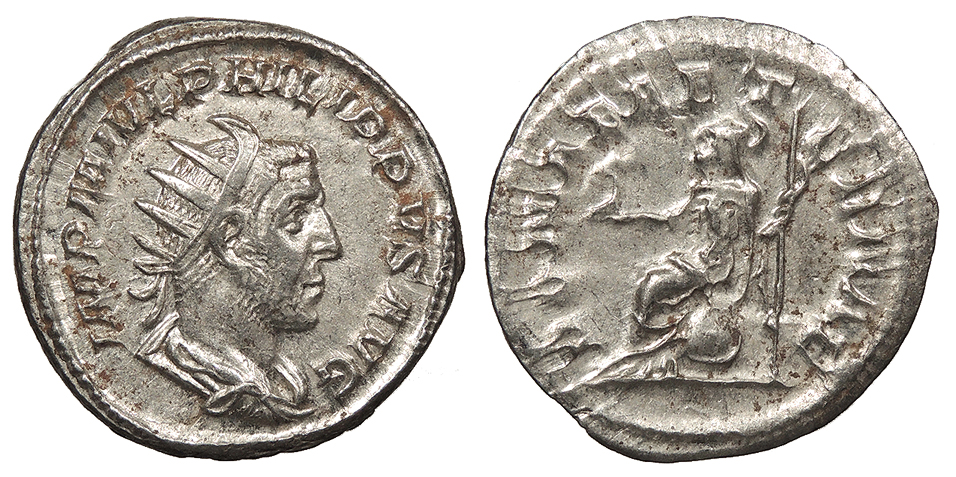 Philip I 244-249 A.D. Antoninianus Rome Mint Near EF | Roman
