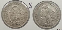 World Coins - PERU Republic 1901-JF 1/5 Sol