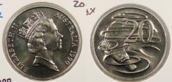 World Coins - AUSTRALIA: 1990 20 Cents