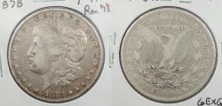 Us Coins - 1878 Morgan 1 Dollar (Silver) 7 Tailfeathers; Reverse of 1878