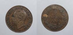 World Coins - ITALY: 1861-M 2 Centesimi