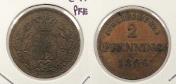 World Coins - GERMAN STATES: Bavaria 1866 2 Pfenning