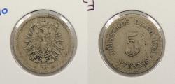 World Coins - GERMANY: 1874-E 5 Pfennig