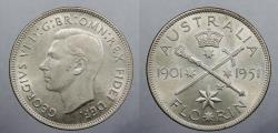 World Coins - AUSTRALIA: 1951 George VI Florin