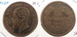 World Coins - ITALY: 1866-N 10 Centesimi