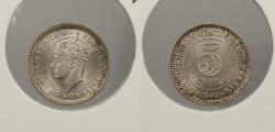 World Coins - MALAYA: 1945 George VI 5 Cents