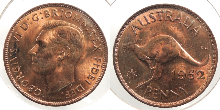 AUSTRALIA 1952 Penny Australian Oceanian Coins australia-1952-penny-australian-oceanian-coins