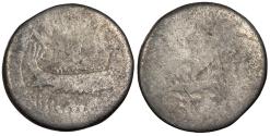 Ancient Coins - Marc Antony 32-31 B.C. Denarius Military Mint moving with Marc Antony (Patrae?) Fair