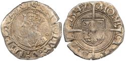World Coins - FRANCE Besançon Charles V, as Holy Roman Emperor 1530-1556 1/2 Blanc 1547 Good VF