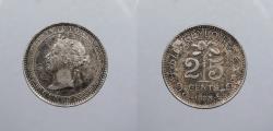 World Coins - CEYLON: 1895 Victoria 25 Cents