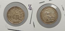 World Coins - PERU: 1914-FG 1/2 Dinero