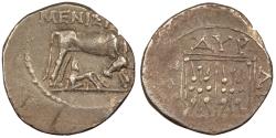 Ancient Coins - Illyria Dyrrhachion Meniskos and Dionysios, magistrates ca. 275-48 B.C. Drachm Good VF