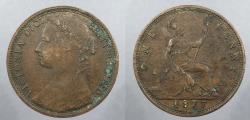World Coins - GREAT BRITAIN: 1877 Victoria Penny