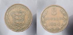 World Coins - GUERNSEY: 1834 8 Doubles