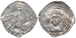 World Coins - AUSTRIA Friesach in Salzburg Archbishopric Eberhard II 1200-1246 Pfennig (Friesacher Pfennig) VF