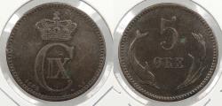 World Coins - DENMARK 1882 5 Ore
