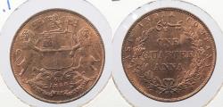 World Coins - INDIA: East India Co. 1858 1/4 Anna