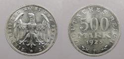 World Coins - GERMANY: Weimar Republic 1923-F 500 Mark