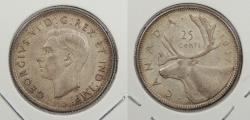 World Coins - CANADA: 1937 George VI 25 Cents