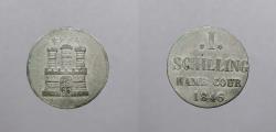 World Coins - GERMAN STATES: Hamburg 1849 Schilling