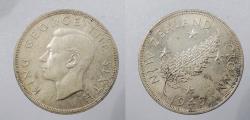 World Coins - NEW ZEALAND: 1949 George VI Crown