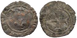 World Coins - FRANCE Charles VI 1380-1422 Double Tournois Fine