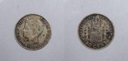 World Coins - SPAIN: 1900 50 Centimos