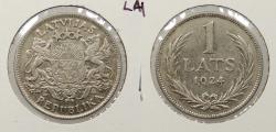 World Coins - LATVIA: 1924 Lats