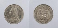World Coins - GREAT BRITAIN: 1887 Victoria Sixpence (6 pence)