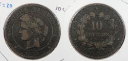 World Coins - FRANCE: 1874-K 10 Centimes