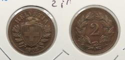 World Coins - SWITZERLAND 1908 2 Rappen