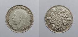 World Coins - GREAT BRITAIN: 1931 George V Sixpence (6 pence)
