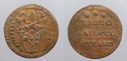 World Coins - ITALIAN STATES: Papal States ND XXIII (1797) Pius VI 1/2 Baiocco