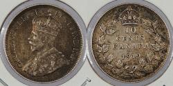 World Coins - CANADA: 1919 George V 10 Cents