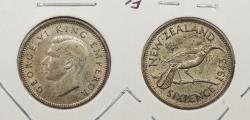 World Coins - NEW ZEALAND: 1943 Sixpence